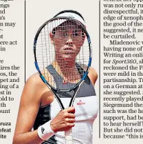  ??  ?? Hurt: Garbiñe Muguruza was in tears after defeat by the home favourite