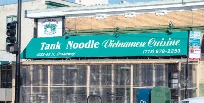  ?? TYLER LARIVIERE/SUN-TIMES ?? Tank Noodle, a Vietnamese restaurant located in the Uptown neighborho­od.