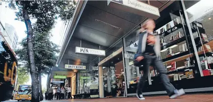  ?? Photo: CAMERON BURNELL/FAIRFAX NZ ?? Vacancies climb: The number of empty shops is growing on Wellington’s golden mile.