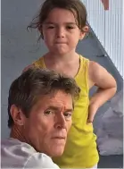  ??  ?? Co-star: Brooklynn with Willem Dafoe in The Florida Project