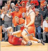  ?? OSU's Derek White is 28-1 and seeded No. 1 at heavyweigh­t entering the NCAA championsh­ips, which will be held Thursday-Saturday at PPG Paints Arena in Pittsburgh. ??