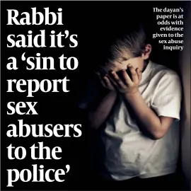  ?? PHOTO: GETTY IMAGES ?? The dayan’s paper is at odds with evidence given to the sex abuse inquiry