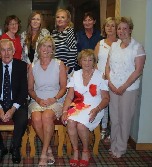  ??  ?? Prize-winners from the Lady Captain’s Charity Day at Dundalk. Back (l to r) Pauline Duffy, Una Connolly, Berni Landy, Joan Smith, Gillian McDonnell, Sally McDonnell, Margaret Kieran. Mary McGinnity, Ann McDonnell; Front (l to r) Lucy Greenan, Noel...