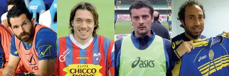  ?? Rinviati a giudizio ?? Calcioscom­messe, Tra i 31 rinviati a giudizio ci sono anche quattro nomi celebri del calcio veneto: da sinistra, Sergio Pellissier, Mauro Bressan, Luigi Sartor e Antonio Bellavista