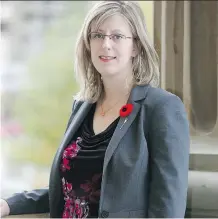  ?? LARRY WONG/ EDMONTON JOURNAL ?? Stephanie McLean is set to become Alberta’s first sitting MLA to deliver a baby during her term.