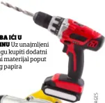  ??  ?? NE TREBA IĆI U TRGOVINU Uz unajmljeni alat mogu kupiti dodatni potrošni materijal poput brusnog papira