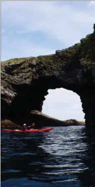  ??  ?? Incredible views along Broadhaven in North Mayo, where Jackie regularly goes kayaking. Pic: Chris McDaid.