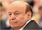  ??  ?? The exiled President of Yemen, Abed Rabbo Mansour Hadi