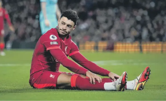  ?? ?? Liverpool midfielder Alex Oxlade-Chamberlai­n will miss the Carabao Cup semi-final second leg against Arsenal.