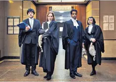  ??  ?? Cloak and dagger: Katherine Parkinson (second left) leads the cast of a new BBC comedy