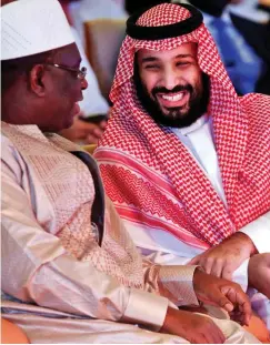  ??  ?? Grinning: Crown Prince Mohammad bin Salman yesterday