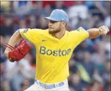  ?? ?? Chris Sale of the Red Sox pitches during the first inning of Boston’s 5-2 win over Detroit on Friday.
AP photo