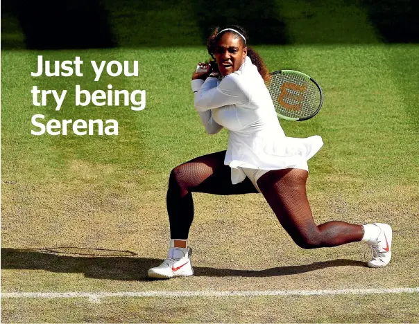  ?? CLIVE BRUNSKILL/GETTY IMAGES ?? The enduring dominance of American Serena Williams has again been on show at Wimbledon where she is to compete in her 30th grand slam final.