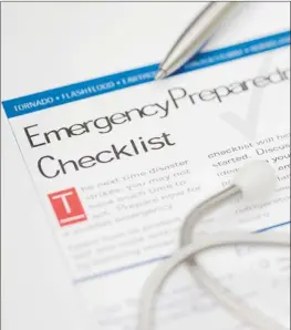  ?? — Thinkstock images ?? In the event of an emergency in the workplace or at home there are certain precaution­s and procedures to follow. Having an emergency checklist wil help ensure you are prepared.