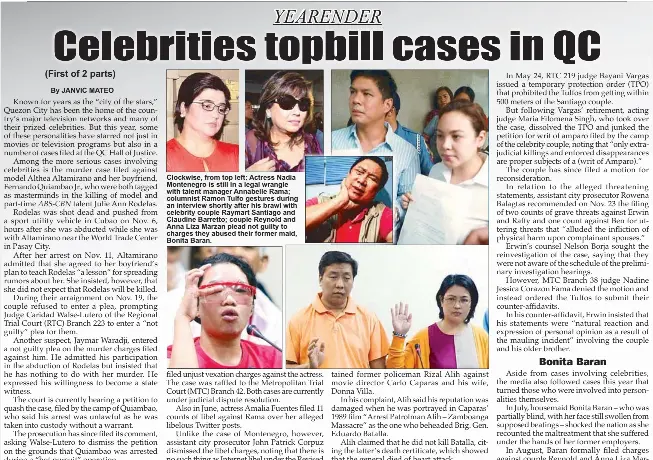 Celebrities topbill cases in QC - PressReader