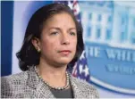  ?? AP FILES ?? Susan Rice served as national security adviser for former President Barack Obama.