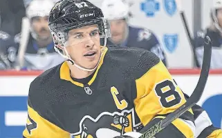  ?? POSTMEDIA NEWS ?? Sidney Crosby is entering his 16th season with the Pittsburgh Penguins.