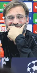  ??  ?? Firm focus: Jurgen Klopp isn’t taking his eye off the ball