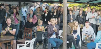  ??  ?? Some of the crowd at Puzzfest at the Puzzle Hall Inn, Sowerby Bridge