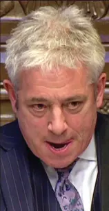  ??  ?? Theatrical: John Bercow and Andrea Leadsom in the Commons yesterday