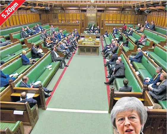  ??  ?? many MPs couldn’t be bothered to stay until the end leaving the chamber deserted