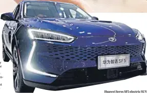  ??  ?? Huawei Seres SF5 electric SUV