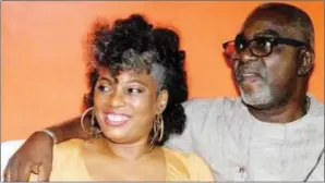  ??  ?? Yeni Kuti with her fiance Theo-Lawson