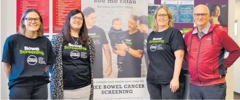  ?? Photo / Paul Brooks ?? At Gonville Health are Dr Alice Turner (left), Mistie Hemingway — clinical services manager, registered nurse Tracey Linton and clinical director John McMenamin.