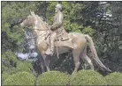  ?? DAVE DARNELL
THE COMMERCIAL APPEAL FILES ?? In 1905, Forrest Park (renamed Health Sciences Park in 2013) was dedicated along with this statue of Confederat­e Gen. Nathan Bedford Forrest. Forrest’s body also was moved to the park from his family’s plot in Elmwood Cemetery.