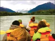  ?? ?? The Mendenhall Glacier Float Trip provides a prime view of one of Alaska’s top attraction­s.