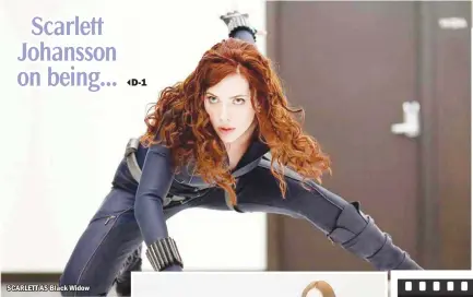  ??  ?? SCARLETT AS Black Widow