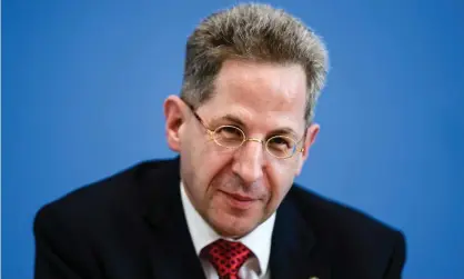  ??  ?? Georg Maaßen shared an article claiming a recent migrant rescue was a ‘piece of propaganda’. Photograph: Clemens Bilan/EPA