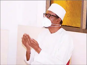  ??  ?? President Muhammadu Buhari during the closing of Ramadan Tafsir at the State House Mosque, Abuja ... yesterday.