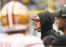  ?? Chris Szagola / Associated Press ?? Head coach Kyle Shanahan said, “You’ve got to be strong-minded and not get caught up in the record.”