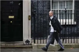  ?? Photograph: Tolga Akmen/AFP/Getty Images ?? Boris Johnson’s special adviser Dominic Cummings arriving at 10 Downing Street.