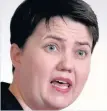  ??  ?? PRESSURE Ruth Davidson