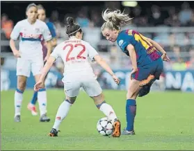  ?? FOTO: P. PUNTÍ ?? Toni Duggan, protagonis­ta por su regreso a Manchester En la imagen, ante el Lyon