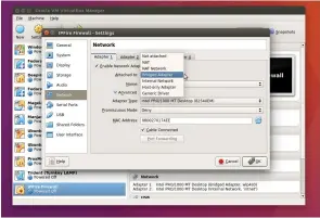  ??  ?? Both the Host-only and NAT Network options depend on customised network interfaces, which need to be created separately.