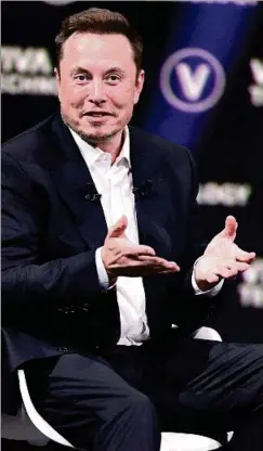  ?? ?? MUSK. Director de Spacex, X (Twitter) y el fabricante autos eléctricos Tesla.