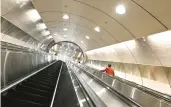  ?? TIMOTHY A. CLARY/GETTY-AFP ?? A person rides an escalator Jan. 23 in the new Grand Central Madison terminal in New York.