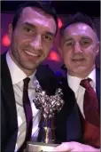  ??  ?? Wexford’s Billy Walsh celebrates with Wladimir Klitschko.