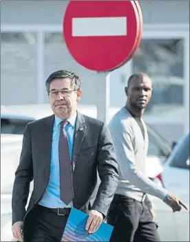  ?? FOTO: PERE PUNTÍ ?? Josep Maria Bartomeu y Eric Abidal se han reunido dos veces esta semana