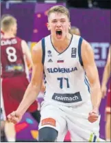  ??  ?? Luka Doncic, con Eslovenia en 2017.