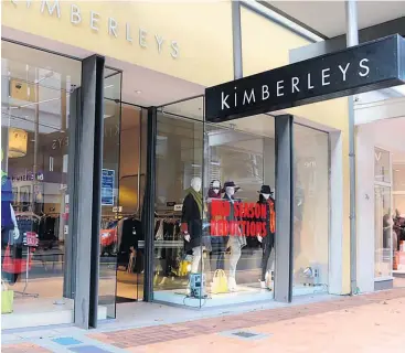  ??  ?? Kimberleys’ Wellington store is one of nine the retail chain has across the country.