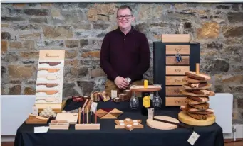  ??  ?? Pat Murphy of Kildorrery based CK53 Designs was among the more than 20 Cork craftspeop­le and producers at the ‘Meet the USA Buyer & Retail Network’ event in the Trident Hotel, Kinsale.