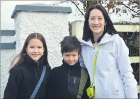  ?? (Pic: John Ahern) ?? The Collins family, Amber, Arran and Sherry, who attended last weekend’s Christmas market in Kildorrery.