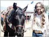  ?? STONYFORD RODEO — CONTRIBUTE­D ?? The 2019 Stonyford Rodeo queen Caylie Garner is seen with her horse.