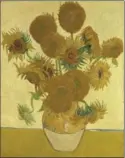  ??  ?? “Sunflowers” (1888) at the National Gallery in London.