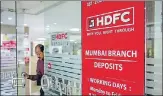  ?? BLOOMBERG ?? HDFC’s Q4 FY22 net profit surged 21.6% to ₹6,892 crore.