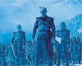  ?? CAPTURA DE PANTALLA ?? EL MAL BLANCO. Los white walkers, los villanos de “Game of Thrones”.